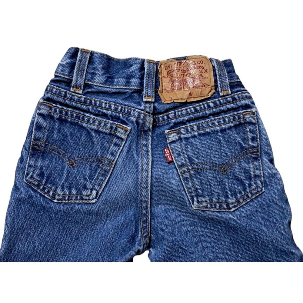 Vintage 70s/80s Levis Size 1 Kids Jeans Blue Denim 100% Cotton Made In USA - Picture 7 of 13
